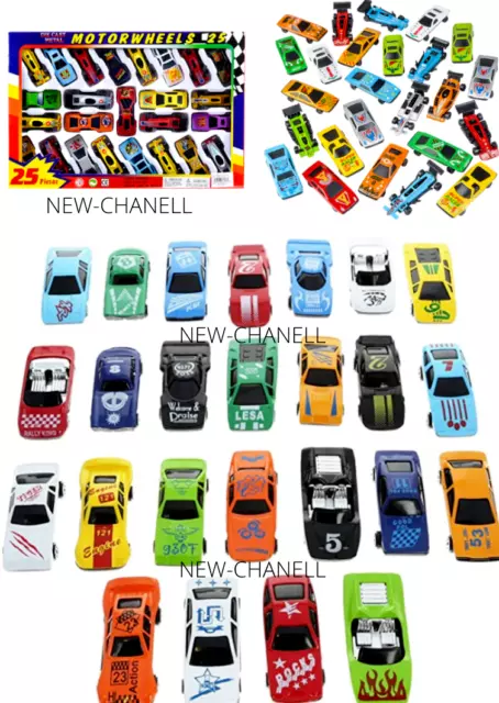 25pcs Die Cast F1 Racing Cars Vehicle Play SetToy Children Model Diecast Metal