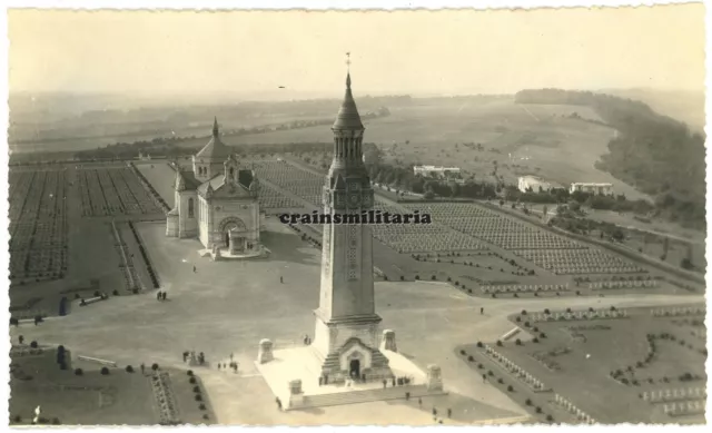 Orig. Foto Luftbild Panorama 1.WK Friedhof Kirche LORETTO Höhe Frankreich 1940