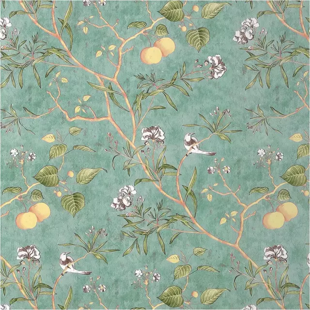 Peel and Stick Wallpaper 17.7 '' X118.1'' Vintage Floral: Flower Bird Contact