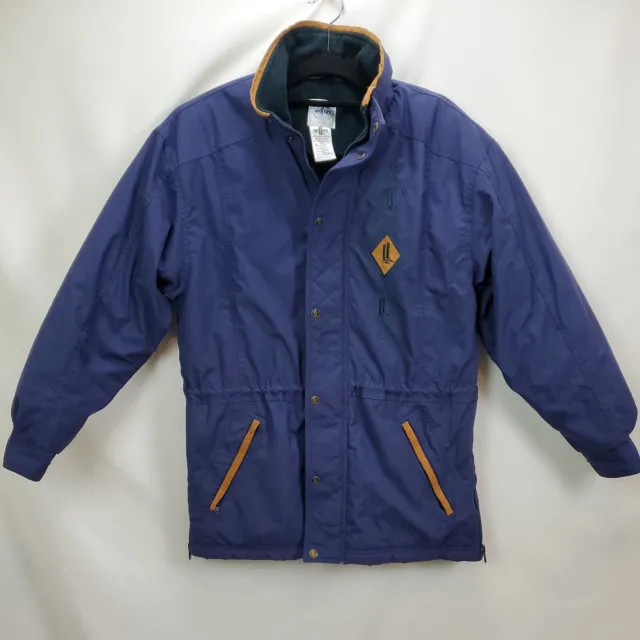 Vintage Millers Mens Western Coat Jacket Size Medium Blue Full Zip Fleece Lined