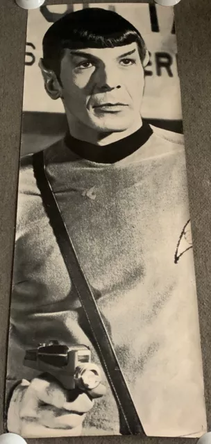 Vintage Star Trek Porta Poster ~27x72~ Spock Con Phaser