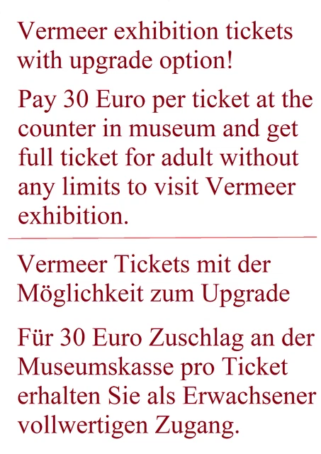 1 Kids ticket with upgrade adult option Vermeer Rijksmuseum 02.05.2023 Amsterdam 2