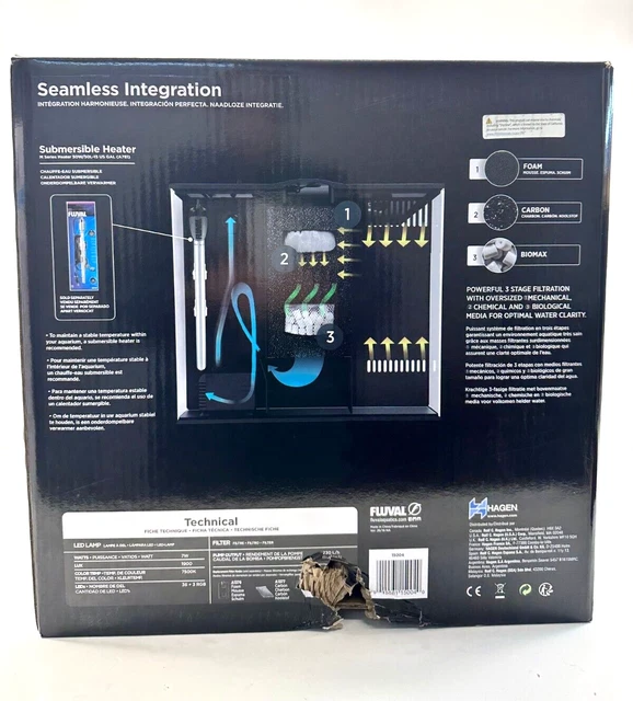 Fluval - Flex 34L 9 Gallon - Black Aquarium Kit - (14" X 13" X 13")🔥 3