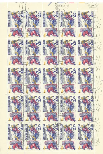 Briefmarken Tschechoslowakei Restsammlung 15 Bögen gestempelt Top. 3