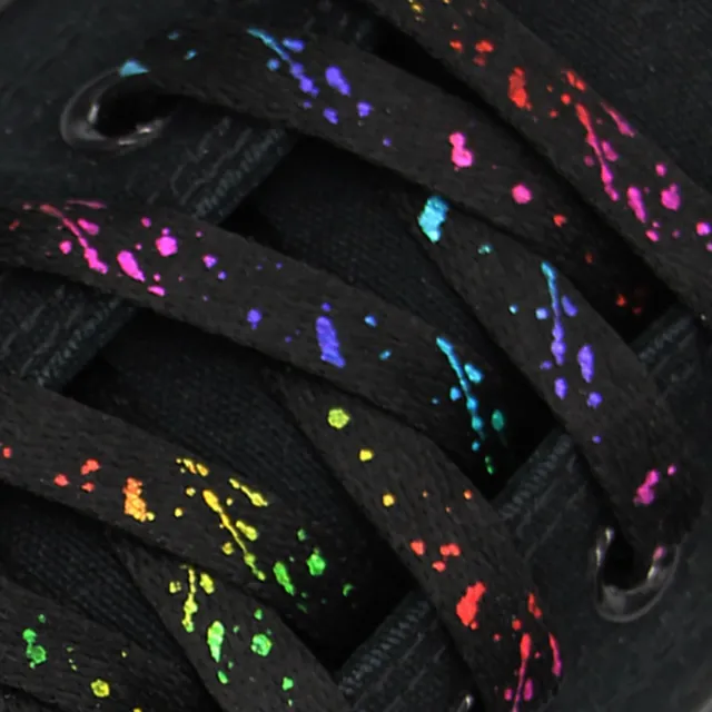 Shoelace Multi Black Shoe Boot Casual Lace Sneaker Nike AF1 Jordan Adidas INK
