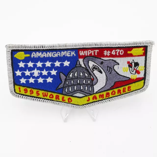1995 Boy Scout Amangamek Wipit Lodge 470 World jamboree OA Flap Patch BSA WWW