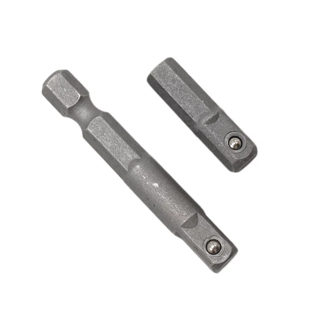 2 X Chiave a Bussola Adattatore Convertitore 1/4  Esagono Gambo Guida Prolunga