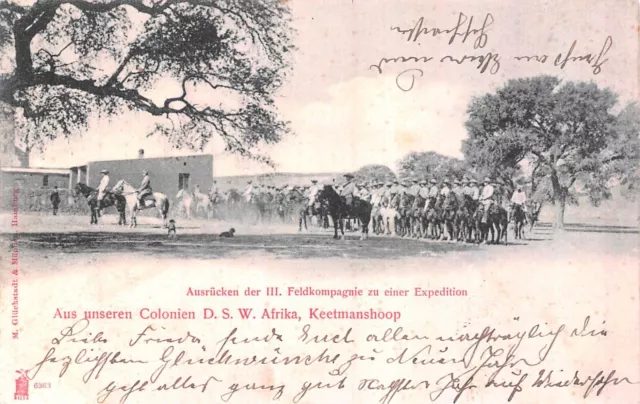 DSWA  Deutsch-Südwest-Afrika AK KEETMANSHOOP III.Feldkompanie gel.Feldpost 1905