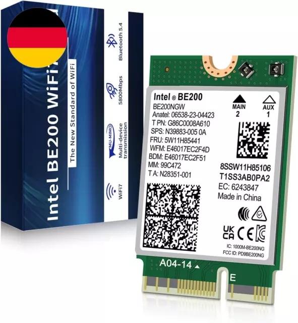 NICGIGA Wifi 7 Wireless Card Intel BE200 NGW, Bluetooth 5.4, 5800Mbps M.2/NGFF N