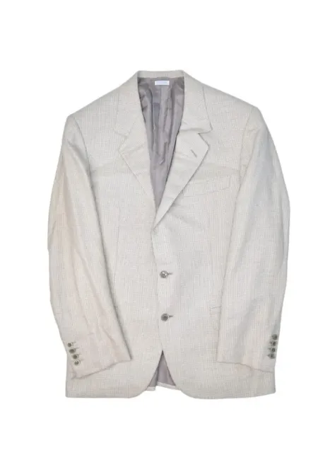 Brioni Suit Jacket Mens 40 Cream Wool Silk Made in Italy Sport Coat Blazer
