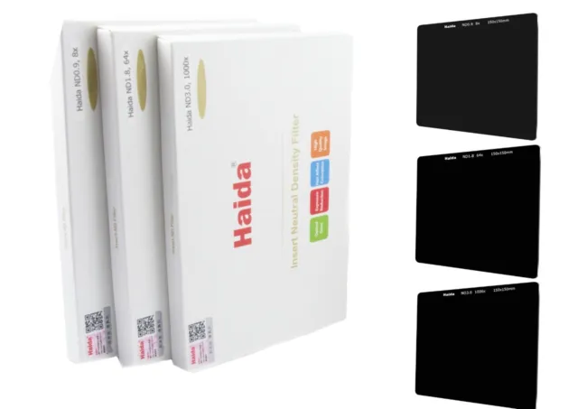 Haida Optical Neutral 3er Graufilter Set Serie 150 - 8x, 64x, 1000x, 150 x 150mm