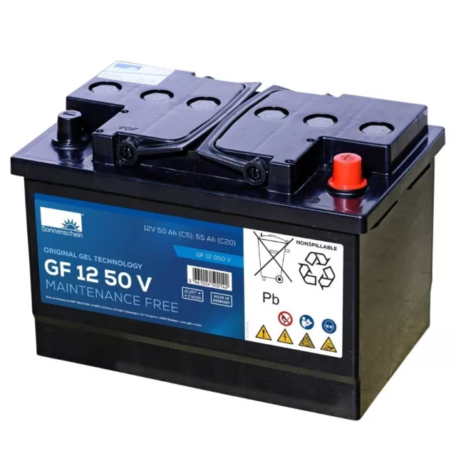 Exide GNB Sonnenschein GF 12 050 V GEL 12V 50Ah dryfit Industrie Batterie Akku