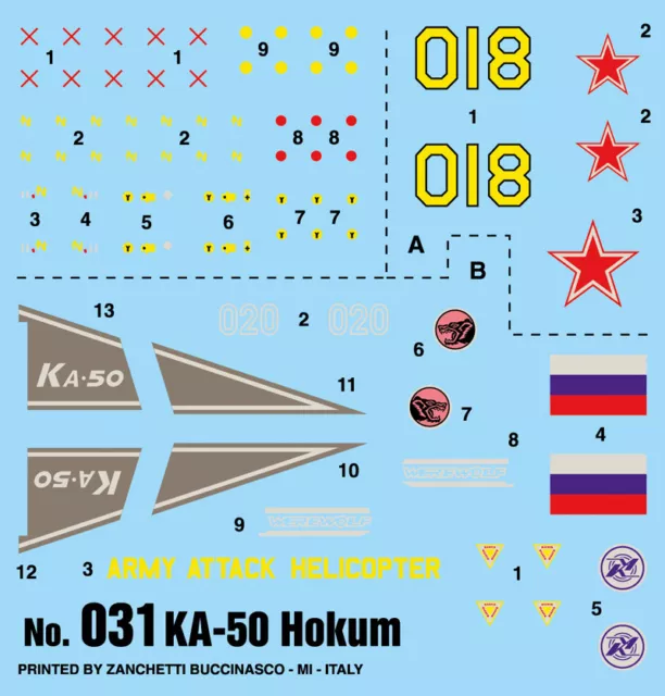 ITALERI Kamov KA-50 "Hokum" Model Set Nr.: 71031 1:72 3
