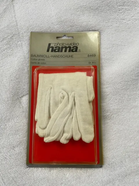 Hama 8469 Baumwolle Handschuhe Gr. 9 ½ Cotton gloves Gant de coton NEU OVP