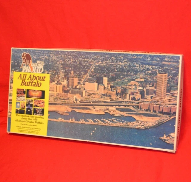 VINTAGE ALL ABOUT Town Buffalo NY Board Game 1981 Complete Talking