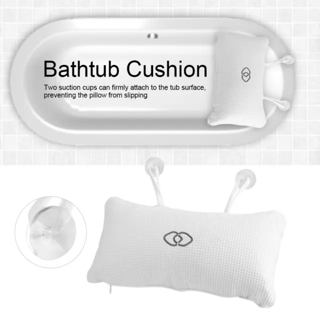 Bath Shower Tub Pillow Relaxer Inflatable Neck Support Cushion Foot End Rest New