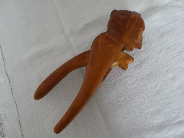 ~~ Vintage Collectable Wood Treen Carved Figure Man Nutcracker  Nut Cracker ~~