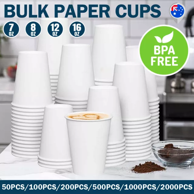 Disposable Coffee Cups Paper Cups White Cups For Hot And Cold Drink Vending Cups