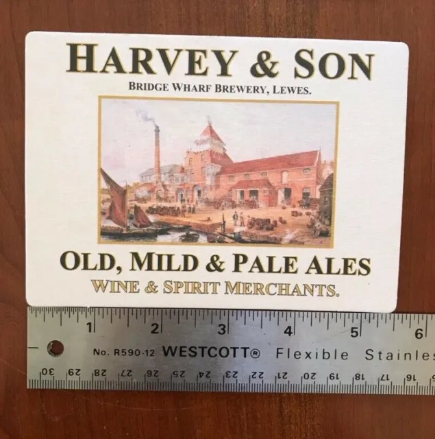 Harvey & Son Bieruntersetzer Postkarten Brücke Kai Brauerei Lewes England ÜBERGRÖSSE 2