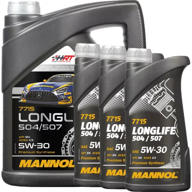 8 Liter Mannol 5W-30 Longlife 7715 Motoröl 504.00 507.00 Ll-04 229.51 5W30 Öl