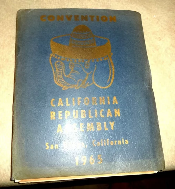 Lot California Republican Convention San Diego Ticket Pen Flyers Documents 1965