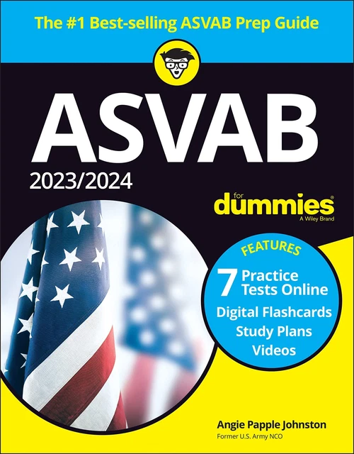 2023/2024 ASVAB FOR Dummies 7 Practical Tests, Flashcards, & Online