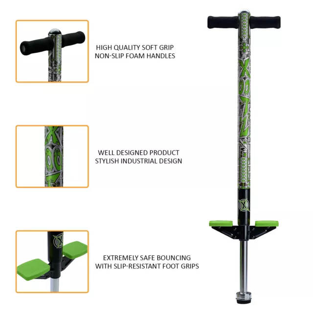 Xootz One Size Bounce Fun Pogo Stick for Kids Modern Design Christmas Gift Toys