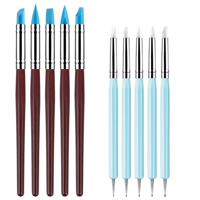 10 Pcs Werkzeuge Aus Ton Maniküre-Kit Gefärbter Keramik Multifunktionswerkzeug