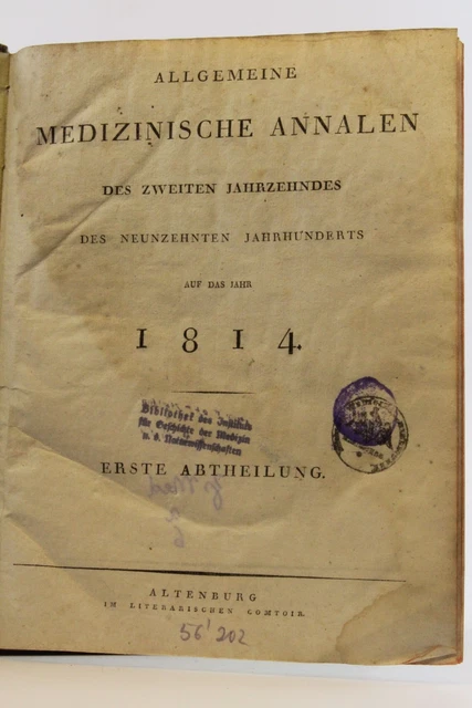 ohne Autor Allgemeine Medizinische Annalen des zweiten Jahrzehntes des Neunze..