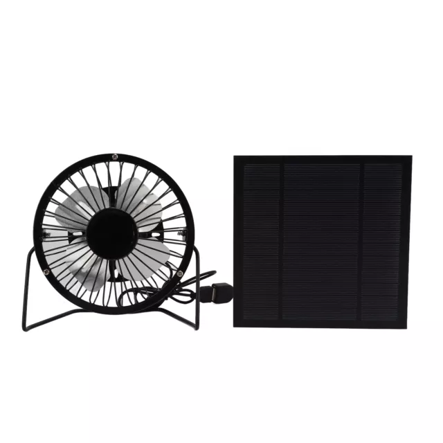 02 015 Ventilateur De Fer à Panneau Solaire Léger 5W Ventilateur Alimenté