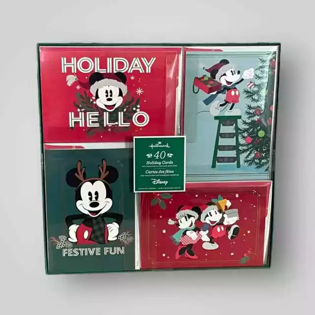 Hallmart Disney Holiday Greetings Cards 40-Pieces