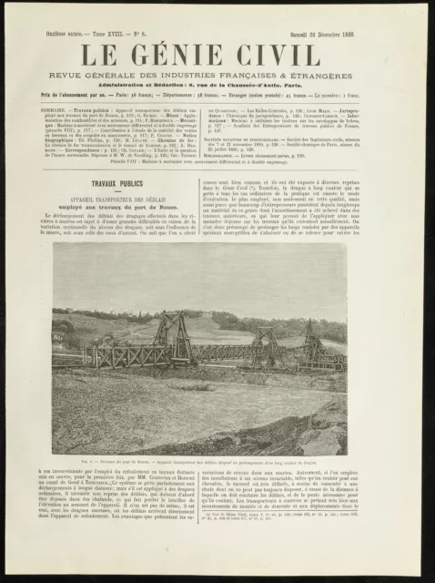 1890 - Works du port de Rouen - civil engineering