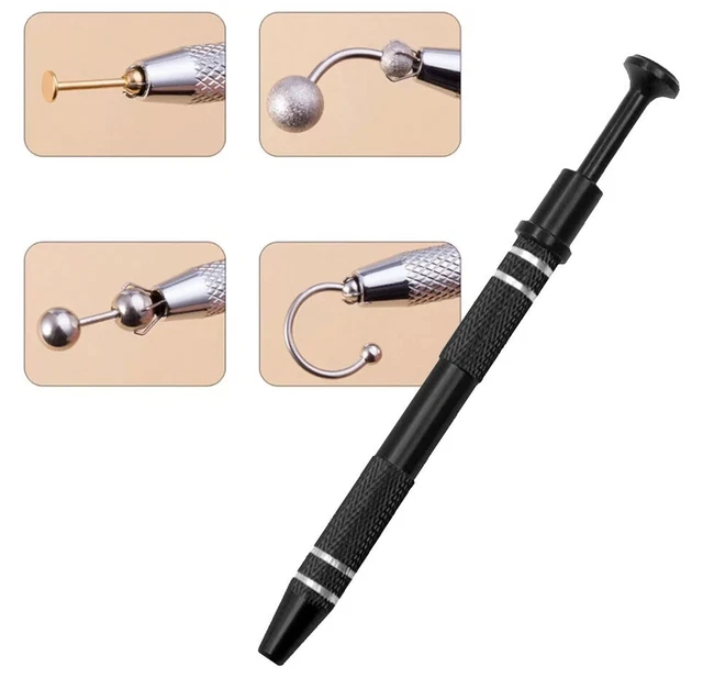 3-teiliges Schmuckwerkzeug-Set: Edelstahl-Pinzette, Greifer & Diamant-Halter – 12 Cm, Perfekt Für Piercing, Uhren & Brillen