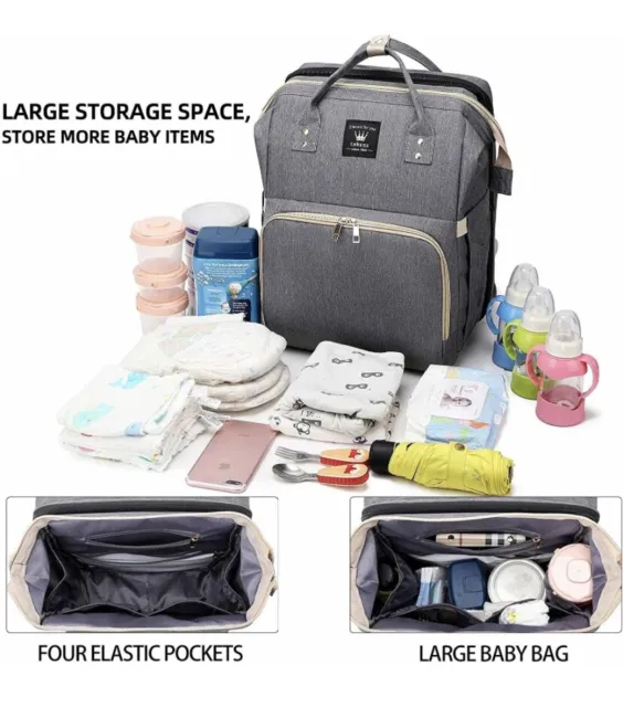 Baby Diaper Bag, Multi-Functional Waterproof for Living, Traveling Backpack NEW