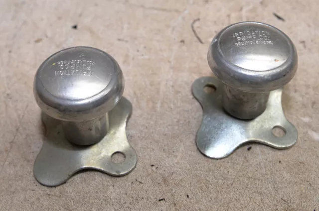 2 Vintage Irrigation Pump Co steering wheel spinner tractor hot rad rod knob lot