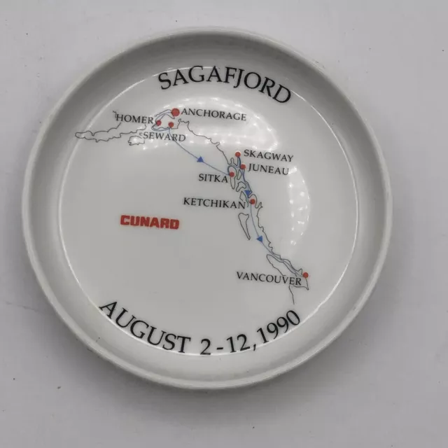 Sagafjord Cunard Norwegian Cruise Lines Rosenthal Coaster Or Trinket Dish