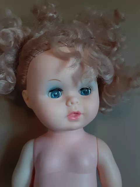 Vintage Eegee Doll Blonde Hair Blue Eyes Sleepy Eyes Flcm