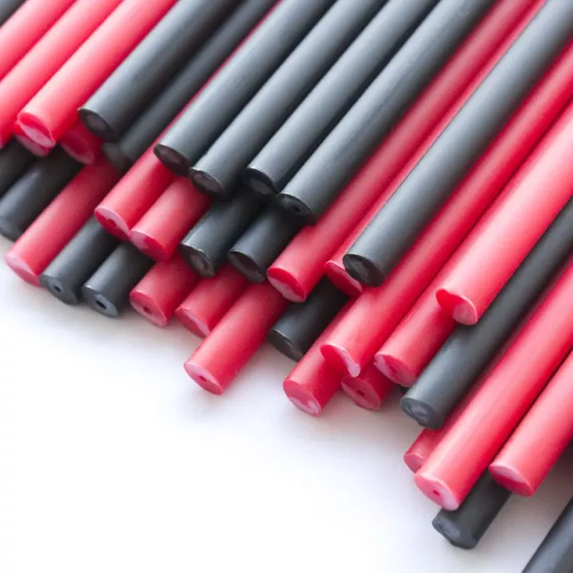 x400 Devilishly Red Plastic Lollipop Sticks 114mm x 4mm & Black Halloween