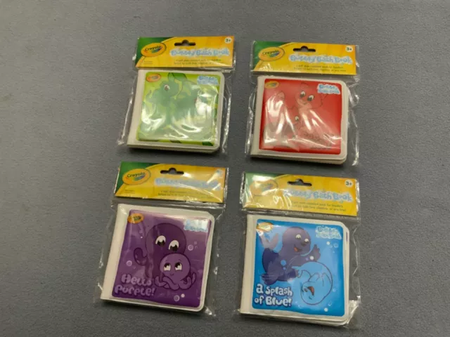 4 New Crayola Bubbly Bath Soft Books