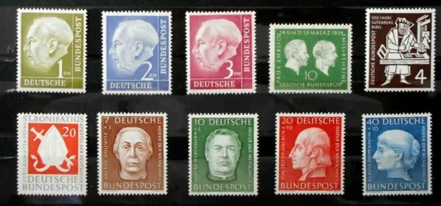 WEST GERMANY FRG 1954 MNH nearly COMPLETE collection genuine year set all stamps