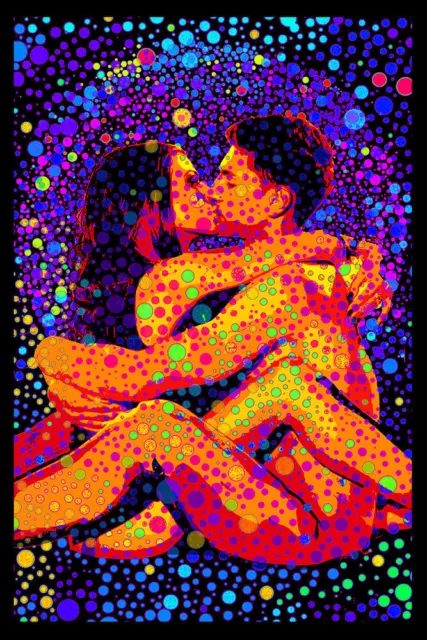 Modern Love - Sexy Couple - Blacklight Poster - 24X36 - 431
