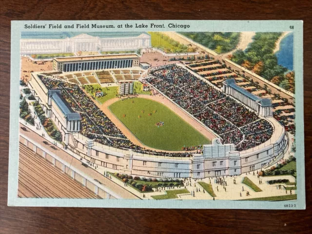 Soldiers' Field Pre Chicago Bears, Chicago, Illinois  Postcard
