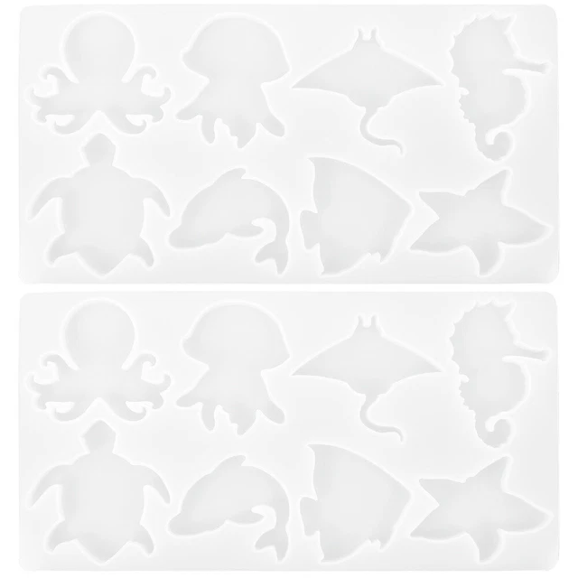 Set of 2 Weiß Kieselgel Kristall-Epoxy-Form Silikonform Aus Harz