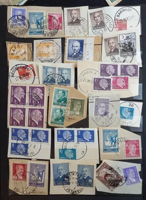 Turkey Türkiye Collection 42 Fragments with Excellent Cancelations rare to find.