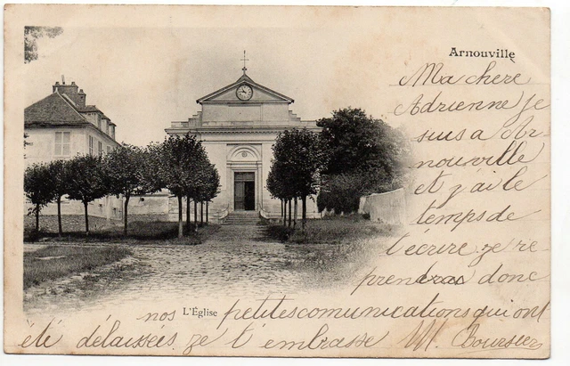 ARNOUViLLE - Val d' Oise - CPA 95 - l' église - carte 1900
