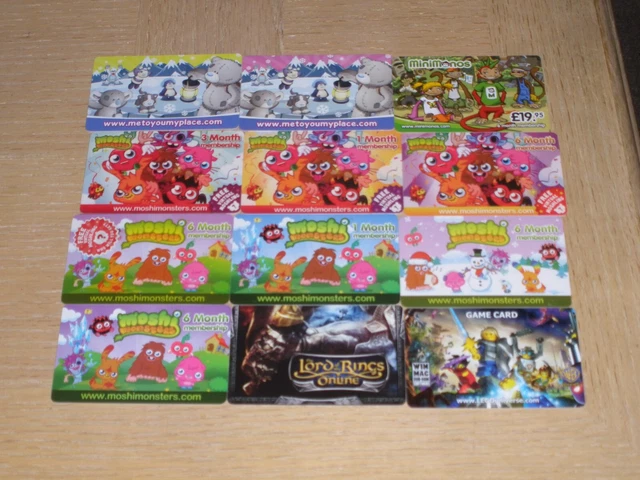 UK Games    12 different new collectible gift cards