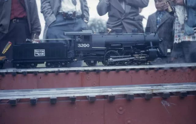 B&M BOSTON AND MAINE Railroad MODEL Steam Engine Locomotive Original Photo Slide