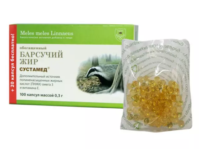 Grasso tasso Sustamed tasso grasso grasso marmotta badger fat 120 capsule di gelatina