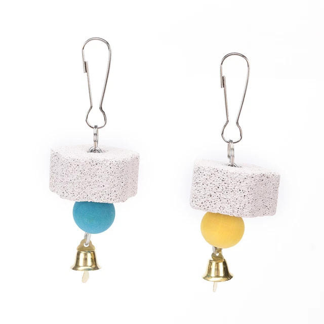 2 x Papagei Mund Schleifstein Sittich Budgie Vogel Molar Käfig Spielzeug WG.ca 3