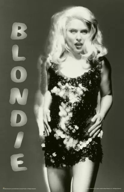 Blondie - Black & White Debbie Harry Glitter Sequins Mini Poster- 11" x 17"